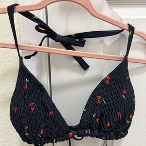 Super cute OLD NAVY navy cherry swim suit top NWT